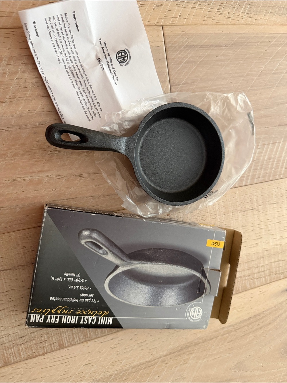 Mini Cast Iron Fry Pan - Black